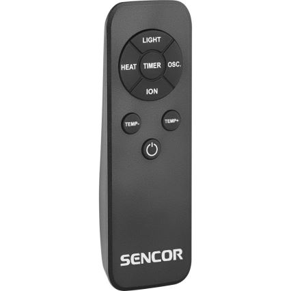 Sencor - Torony, lapát nélküli kerámia ventilátor 1200/2000W/230V antracit + távirányító