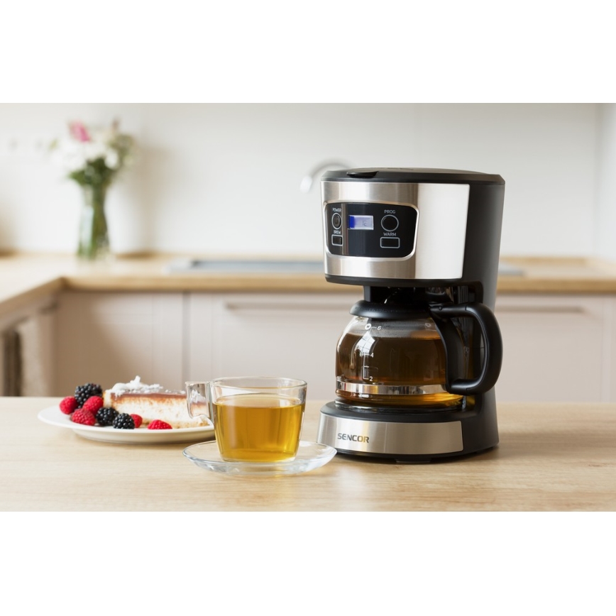 Sencor - Csepegtetős kávéfőző LCD kijelzővel 700W/230V