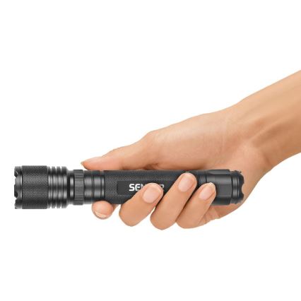 Sencor - LED alumínium zseblámpa LED/5W/6xAAA IP44 fekete