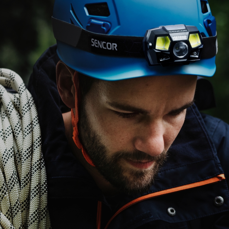 Sencor - LED újratölthető fejlámpa LED/3W/900 mAh IP44