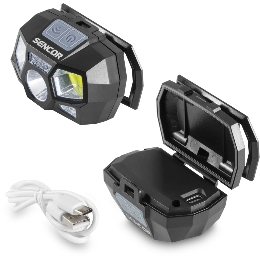 Sencor - LED újratölthető fejlámpa LED/3W/900 mAh IP44