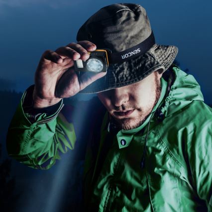 Sencor - LED újratölthető fejlámpa powerbank funkcióval LED/5W/1200 mAh IP44