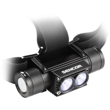 Sencor - LED Újratölthető alumínium fejlámpa LED/5W/2600 mAh IP65