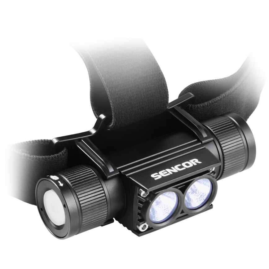 Sencor - LED Újratölthető alumínium fejlámpa LED/5W/2600 mAh IP65