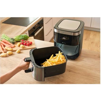 Sencor - Forrólevegős fritőz 9 l 1700W/230V fekete/matt króm