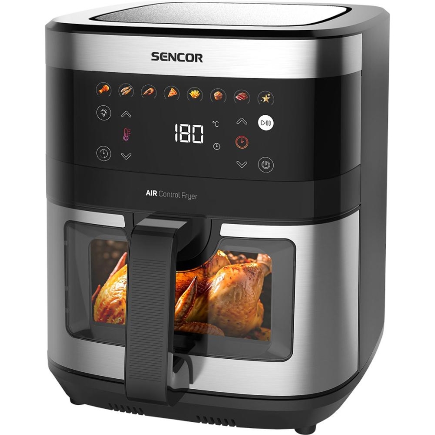Sencor - Forrólevegős fritőz 9 l 1700W/230V fekete/matt króm