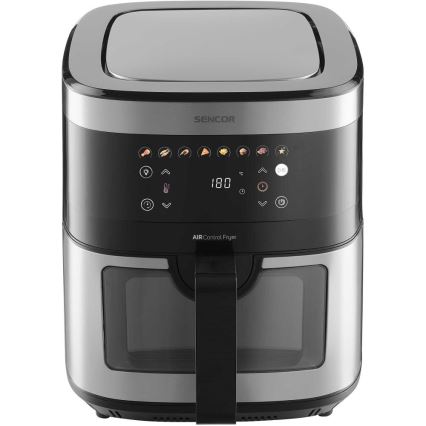 Sencor - Forrólevegős fritőz 9 l 1700W/230V fekete/matt króm