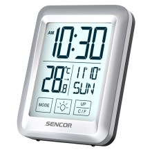 Sencor - Meteorológiai állomás LCD kijelzővel és ébresztőórával 2xAAA