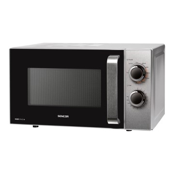 Sencor - Mikrohullámú sütő grill funkcióval 700W/900W/230V 17 l rozsdamentes acél