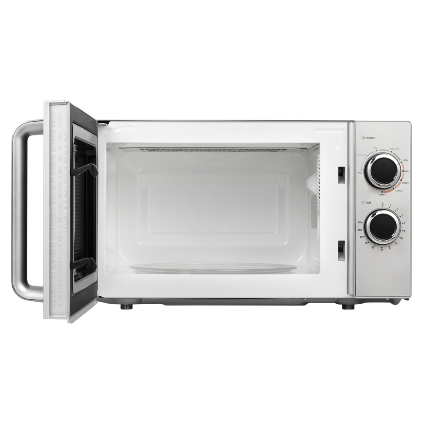 Sencor - Mikrohullámú sütő grill funkcióval 700W/900W/230V 17 l rozsdamentes acél