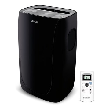Sencor - Mobil klíma LCD kijelzővel 3in1 1000W/230V 9000 BTU fekete + távirányító