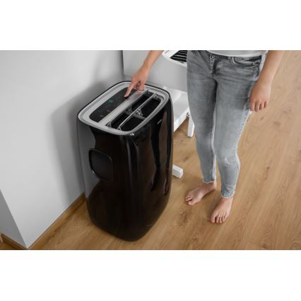 Sencor - Mobil klíma LCD kijelzővel 3in1 1000W/230V 9000 BTU fekete + távirányító