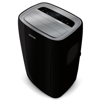 Sencor - Mobil klíma LCD kijelzővel 3in1 1000W/230V 9000 BTU fekete + távirányító