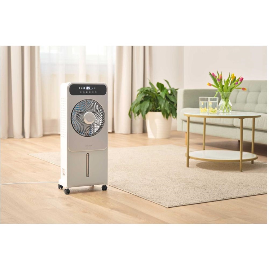 Sencor - Hordozható léghűtő 28W/230V szürke + távirányító