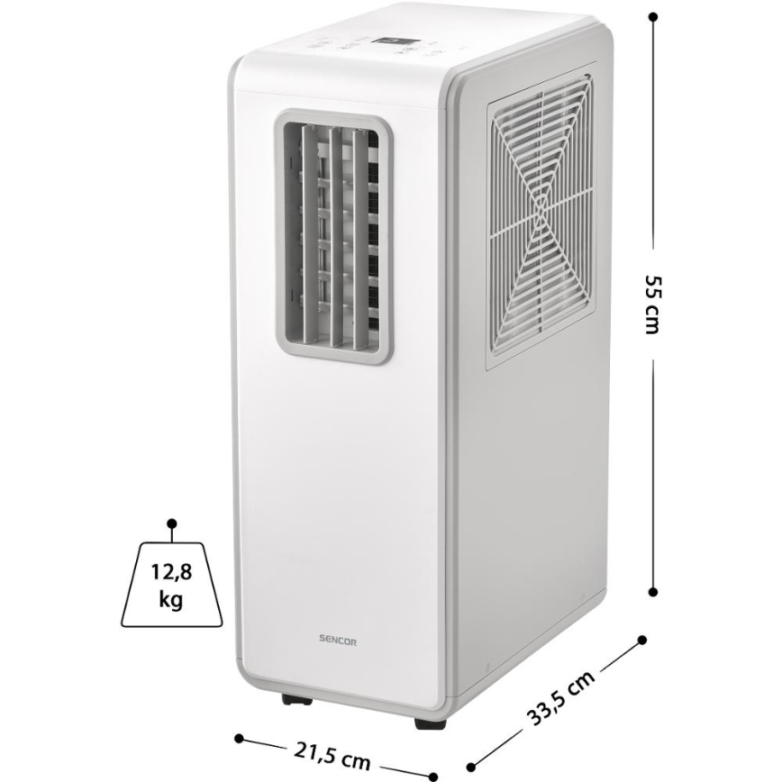 Sencor - Mobil légkondicionáló 4 az 1-ben 200W/230V 1800 BTU fehér + távirányító