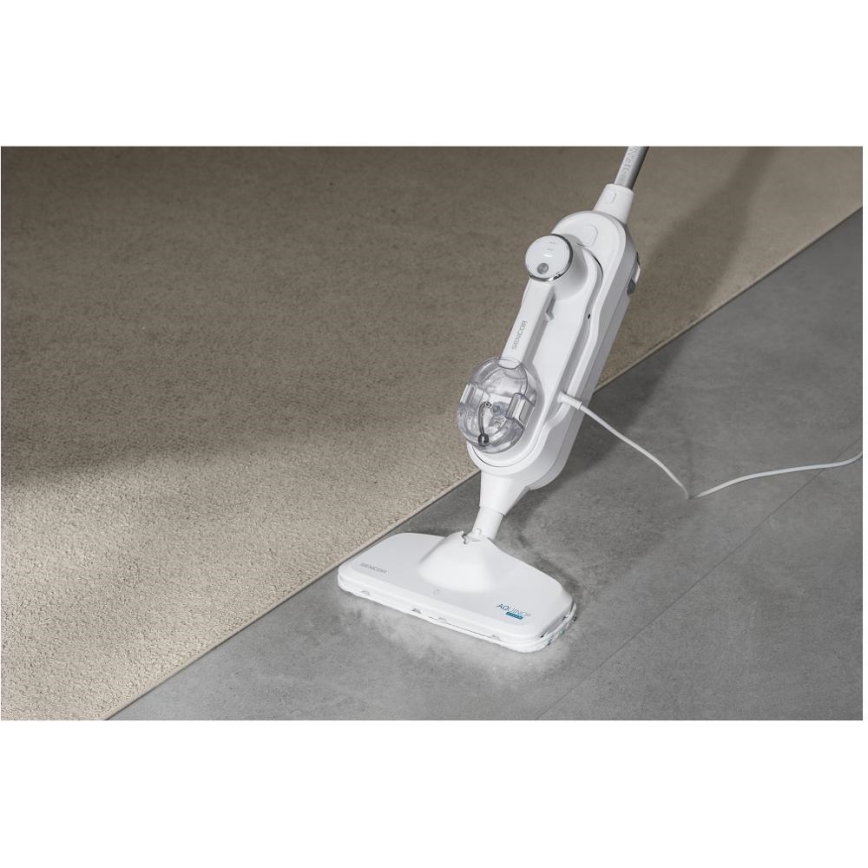 Sencor - Multifunkciós gőztisztító felmosó 2 az 1-ben 1500W/230V IPX4 fehér