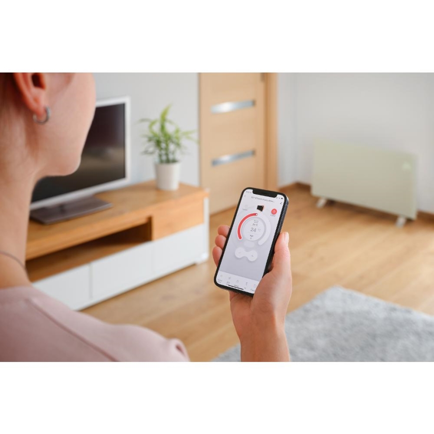 Sencor - Okos elektromos fűtőtest/konvektor 1200/2400W/230V IP24 Wi-Fi fehér