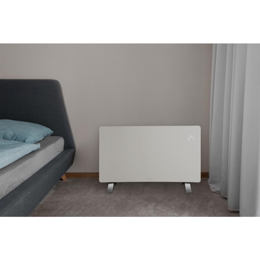 Sencor - Okos elektromos fűtőtest/konvektor 1200/2400W/230V IP24 Wi-Fi fehér