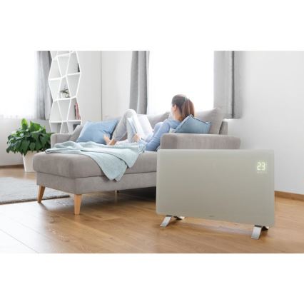 Sencor - Okos elektromos fűtőtest/konvektor 1200/2400W/230V IP24 Wi-Fi fehér