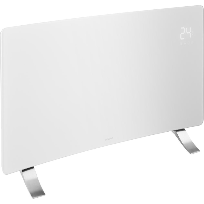 Sencor - Okos elektromos fűtőtest/konvektor 1200/2400W/230V IP24 Wi-Fi fehér