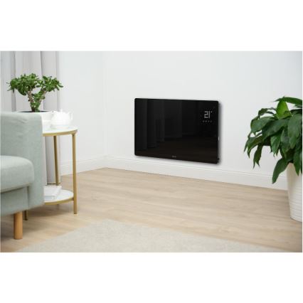 Sencor - Okos elektromos direkt fűtőtest/konvektor 2000 W/230 V IP24 Wi-Fi fekete + távirányító