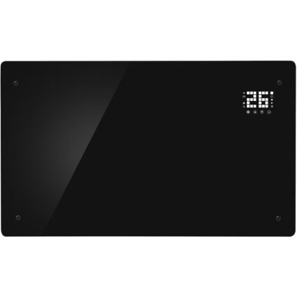 Sencor - Okos elektromos direkt fűtőtest/konvektor 2000 W/230 V IP24 Wi-Fi fekete + távirányító