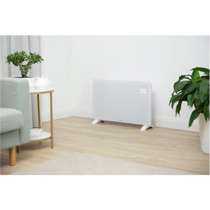 Sencor - Okos elektromos fűtőtest/konvektor 2000W/230V IP24 Wi-Fi fehér + távirányító