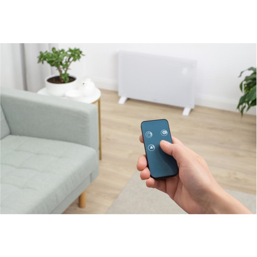 Sencor - Okos elektromos fűtőtest/konvektor 2000W/230V IP24 Wi-Fi fehér + távirányító
