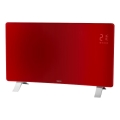 Sencor - Okos elektromos konvektor/hősugárzó 1200/2400 W/230 V IP24 Wi‑Fi piros