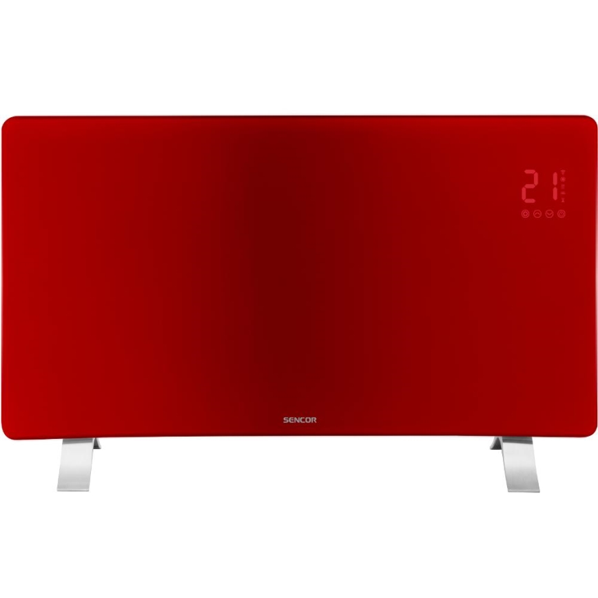 Sencor - Okos elektromos konvektor/hősugárzó 1200/2400 W/230 V IP24 Wi‑Fi piros