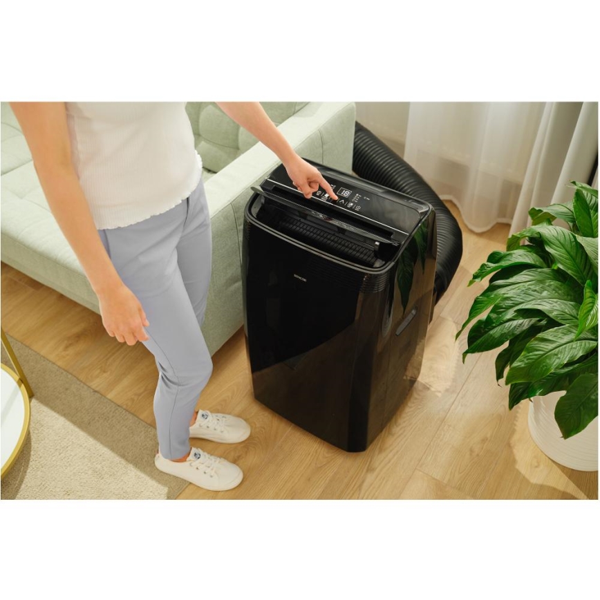 Sencor - Okos mobil klímaberendezés 4 az 1-ben, teljes tartozékkal 900W/230V 9000 BTU Wi-Fi fekete + távirányító