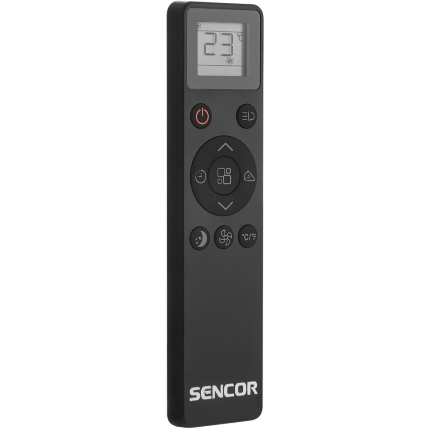 Sencor - Okos mobil klímaberendezés 4 az 1-ben, teljes tartozékkal 900W/230V 9000 BTU Wi-Fi fekete + távirányító