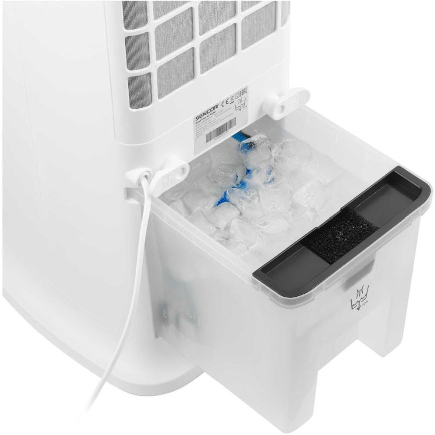 Sencor - Okos mobil léghűtő 60W/230V Wi-Fi fehér + távirányítás