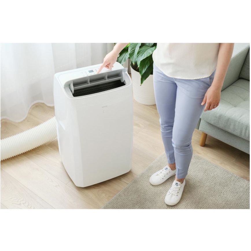 Sencor - Okos, mobil klímaberendezés 5 az 1-ben, teljes tartozékkészlettel, 733 W/230 V, 9000 BTU, Wi-Fi, fehér + távirányító