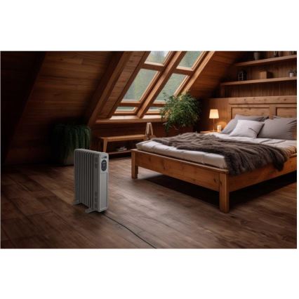 Sencor - 11 bordás olajradiátor 1000/2300W/230V fehér + távirányító