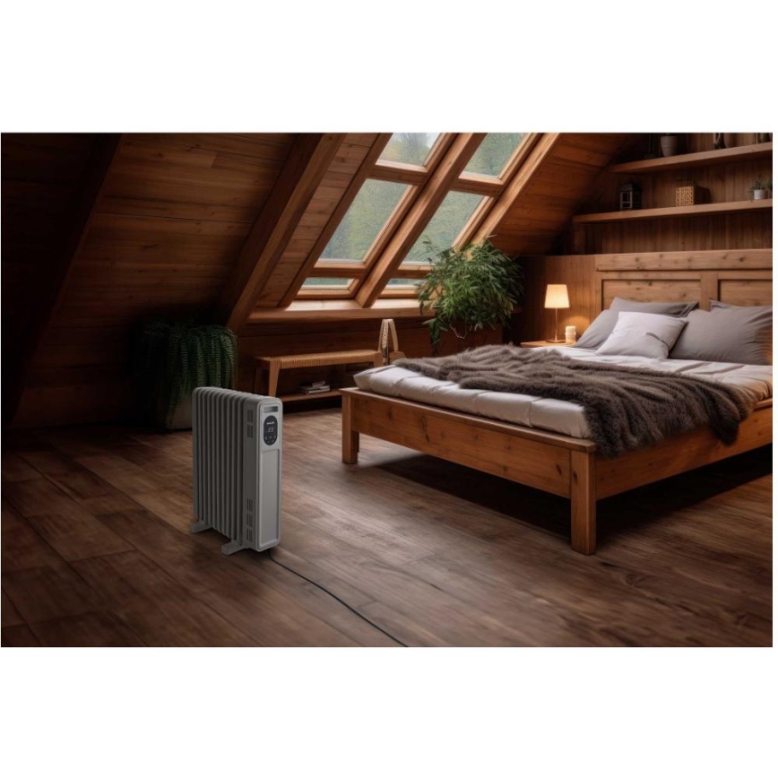 Sencor - 11 bordás olajradiátor 1000/2300W/230V fehér + távirányító