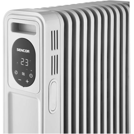 Sencor - 11 bordás olajradiátor 1000/2300W/230V fehér + távirányító