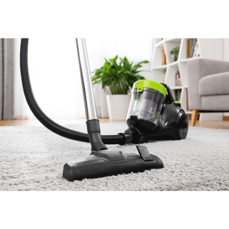 Sencor - Porzsák nélküli porszívó 2 l 700 W/230 V fekete/zöld