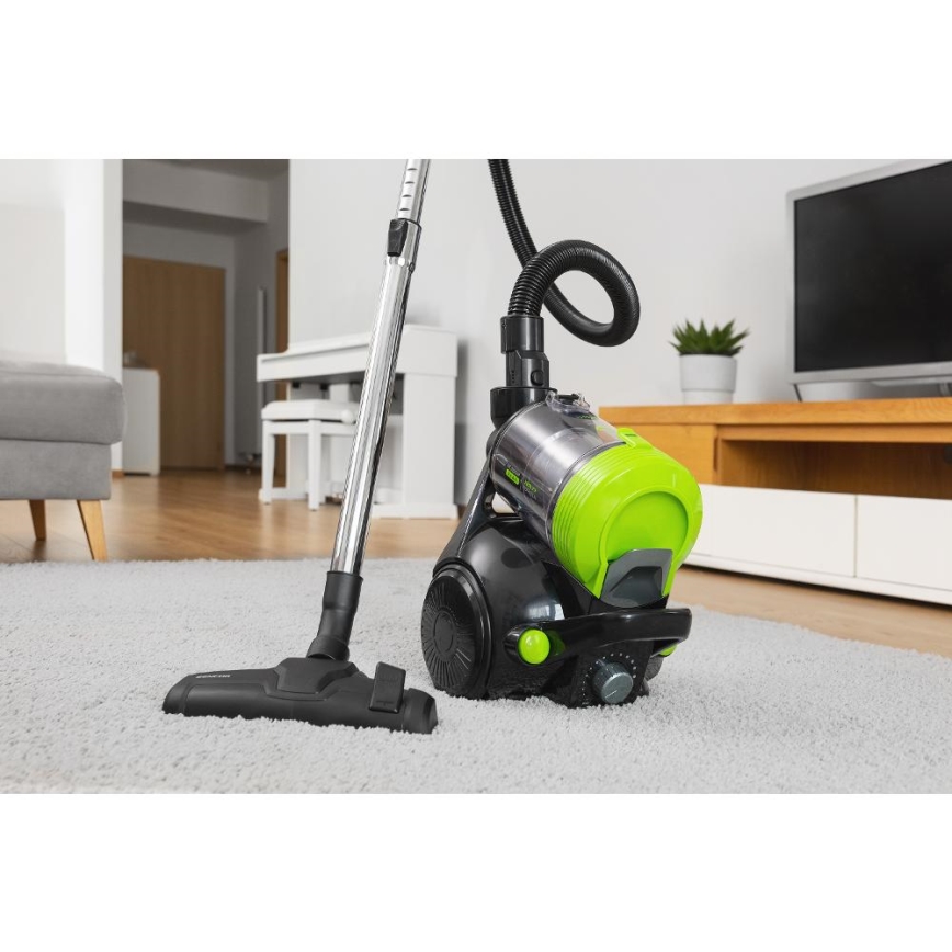 Sencor - Porzsák nélküli porszívó 2 l 700 W/230 V fekete/zöld