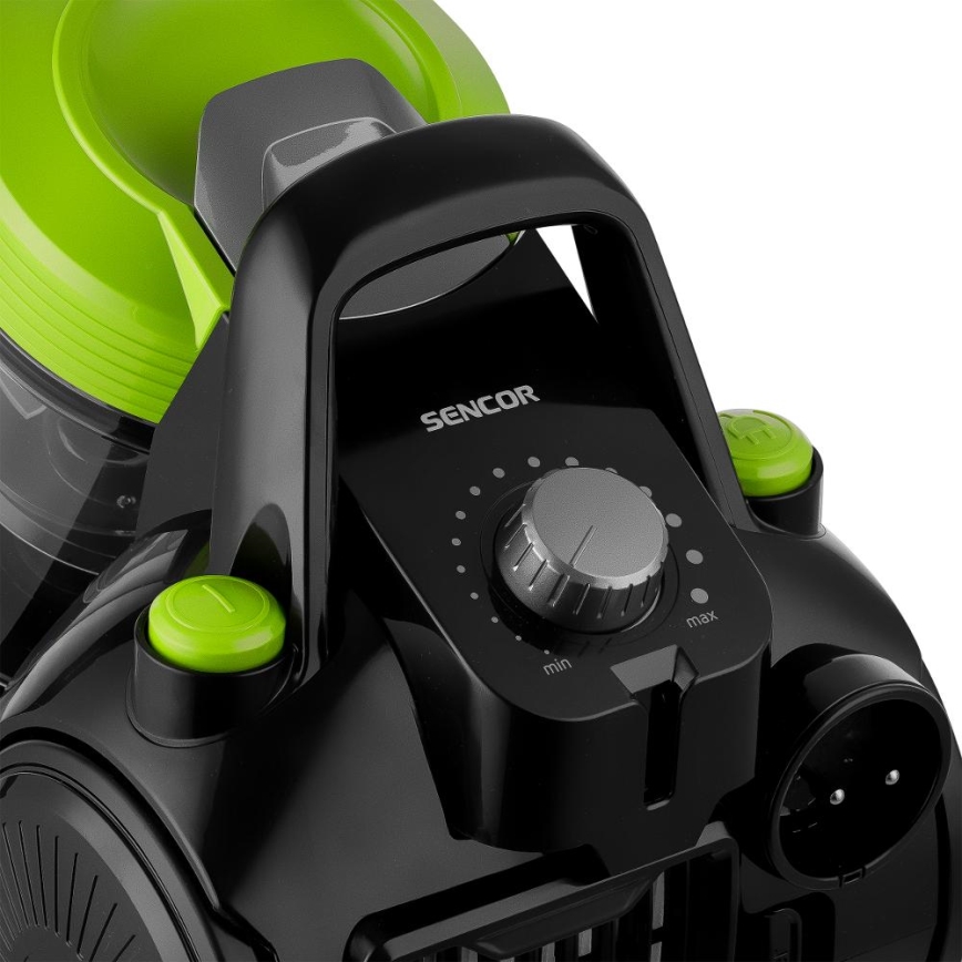 Sencor - Porzsák nélküli porszívó 2 l 700 W/230 V fekete/zöld