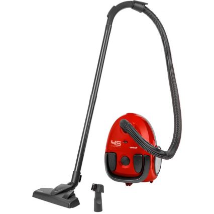 Sencor - Porzsákos porszívó 1,5 l, 850 W/230 V, piros/fekete