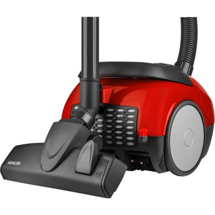 Sencor - Porzsákos porszívó 1,5 l, 850 W/230 V, piros/fekete