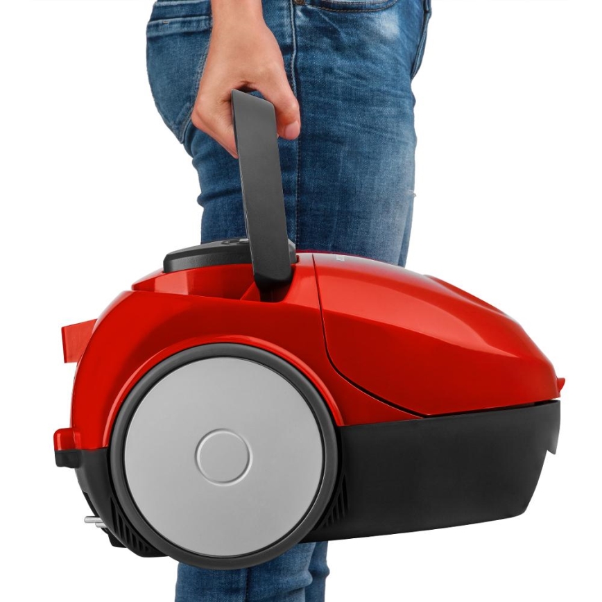 Sencor - Porzsákos porszívó 1,5 l, 850 W/230 V, piros/fekete