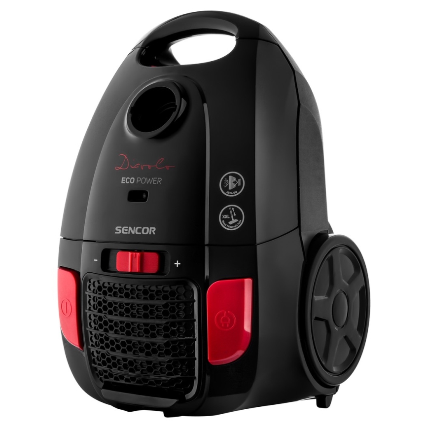 Sencor - Porzsákos porszívó 3 l 700W/230V fekete/piros