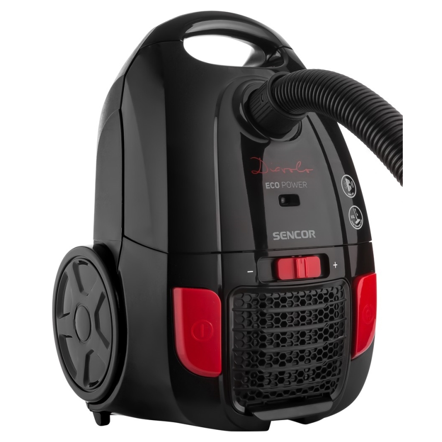 Sencor - Porzsákos porszívó 3 l 700W/230V fekete/piros