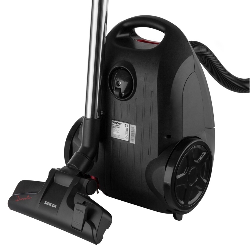 Sencor - Porzsákos porszívó 3 l 700W/230V fekete/piros