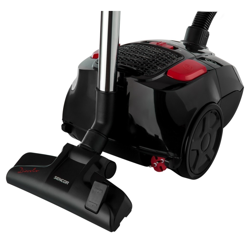 Sencor - Porzsákos porszívó 3 l 700W/230V fekete/piros