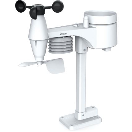 Sencor - Professzionális időjárás-állomás színes LCD kijelzővel 1xCR2032 + 3xAA Wi-Fi