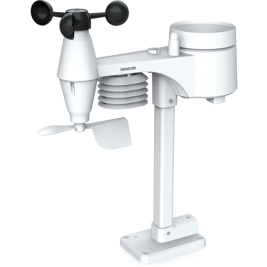 Sencor - Professzionális időjárás-állomás színes LCD kijelzővel 1xCR2032 + 3xAA Wi-Fi