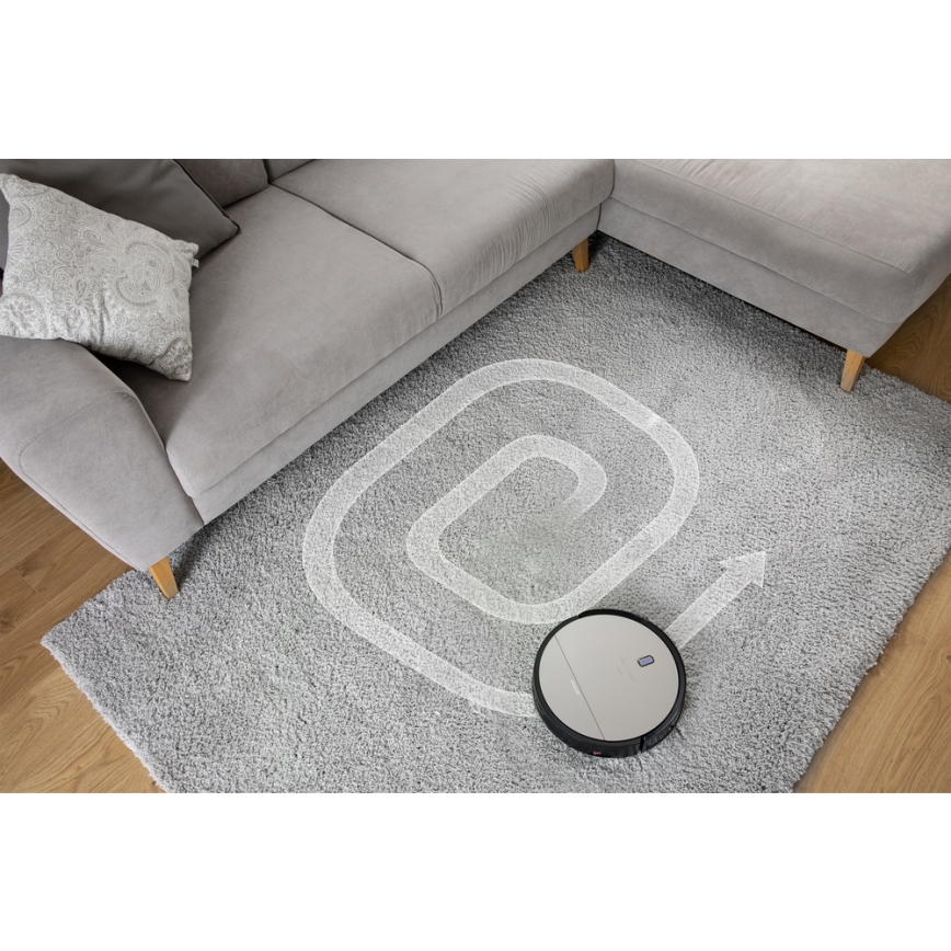 Sencor - Robotporszívó felmosóval 2 az 1-ben 25W 2600 mAh fekete/ezüst + távirányító